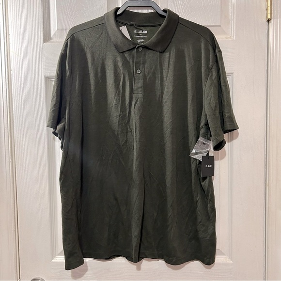 01.Algo Performance Polo Barkley Tech Olive (XXL) Men’s Pique Polo. - Picture 1 of 6